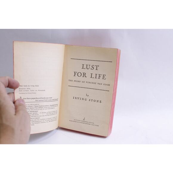 Lust for Life, Irving Stone, Pocket Cardinal Edition, Paperback - Picture 3 of 4